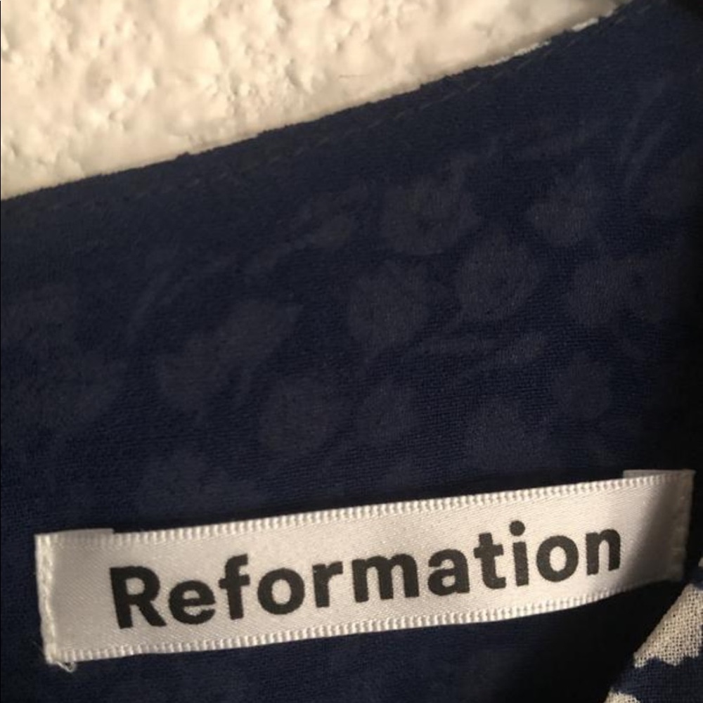 Reformation Quest Soho Blue Floral Dress Size 2 - Picture 13 of 16